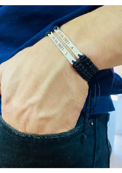 Isimli Plaka Macrome 925 Ayar Gümüş Bileklik fırsatları