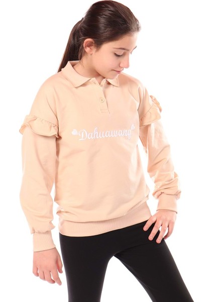 Toontoy Kız Çocuk Nakışlı Sweatshirt
