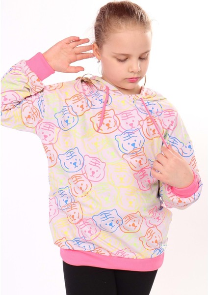 Toontoy Kız Çocuk Komple Baskılı Sweatshirt