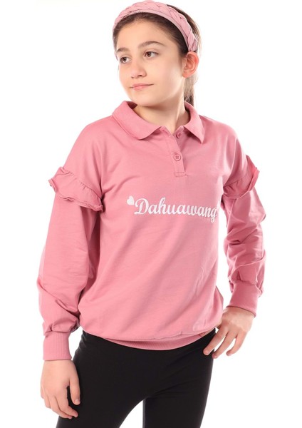 Toontoy Kız Çocuk Nakışlı Sweatshirt