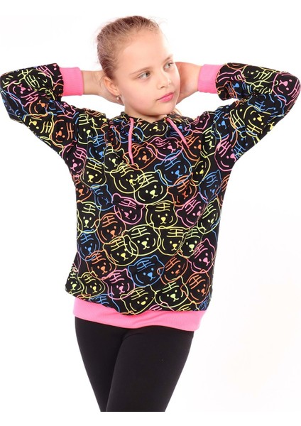 Toontoy Kız Çocuk Komple Baskılı Sweatshirt