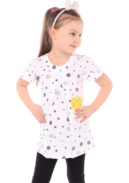 Toontoy Kız Çocuk Komple Baskılı Elbise
