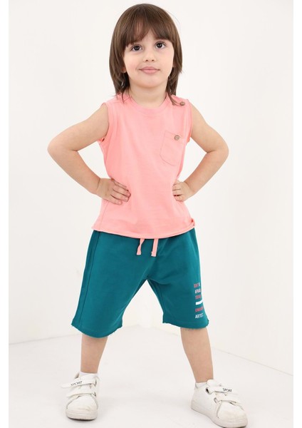 Toontoy Erkek Çocuk Baskılı Şortlu Takım