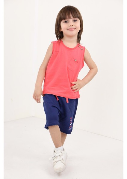 Toontoy Erkek Çocuk Baskılı Şortlu Takım