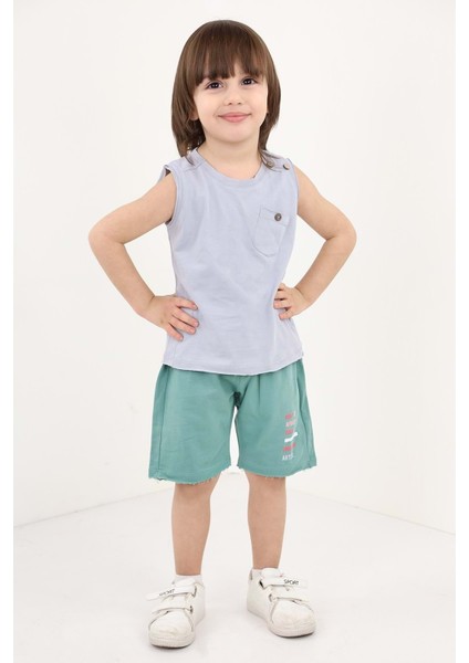 Toontoy Erkek Çocuk Baskılı Şortlu Takım