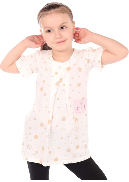 Toontoy Kız Çocuk Komple Baskılı Elbise