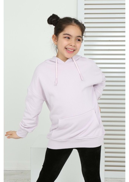 Toontoy Kız Çocuk Kanguru Cepli Sweatshirt