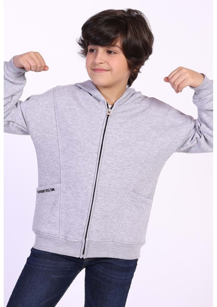 Toontoy Erkek Çocuk Cep Dıfferent Style Baskılı Hırka