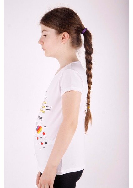 Toontoy Kız Çocuk Likee Star Kalp Baskılı Tişört fiyatları