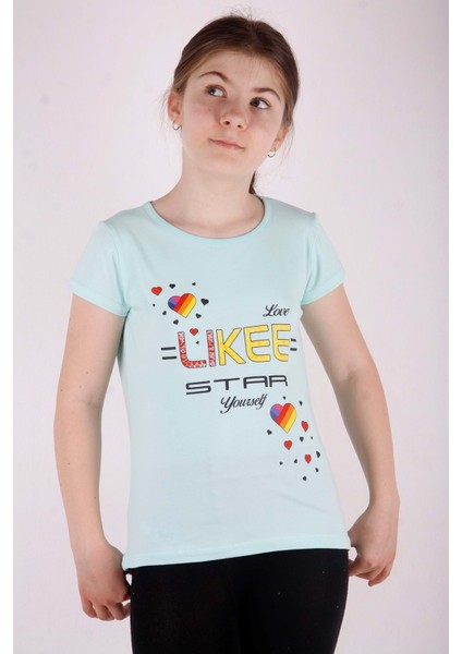 Toontoy Kız Çocuk Likee Star Kalp Baskılı Tişört fırsatları
