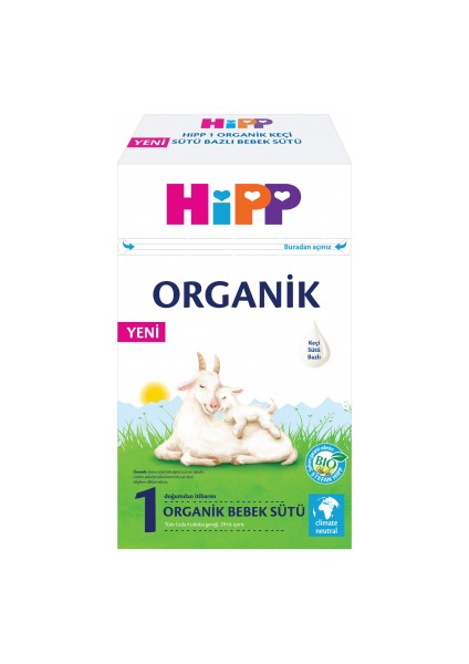 1 Organik Keçi Sütü Bazlı Bebek Sütü 400gr 1 Adet