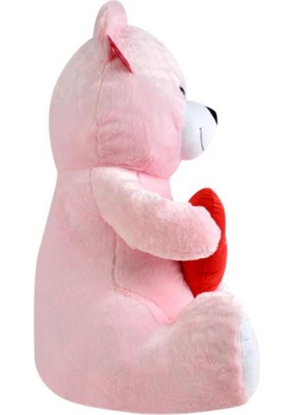 Kalpli Ayı 80 cm Pembe Pelüş Ayı