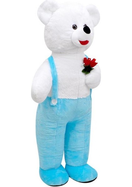 Kalpli Tulumlu Ayı 115 cm Mavi Pelüş Ayı