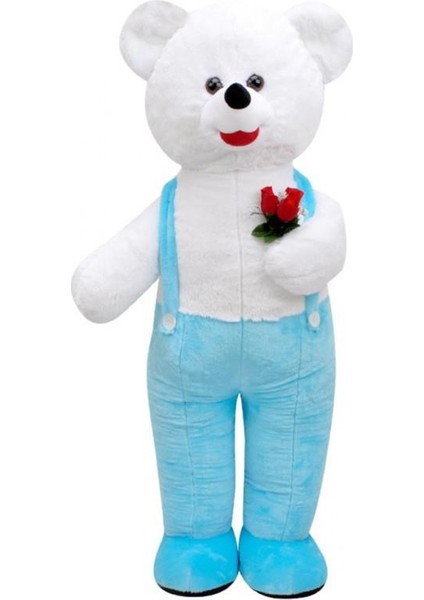 Kalpli Tulumlu Ayı 115 cm Mavi Pelüş Ayı