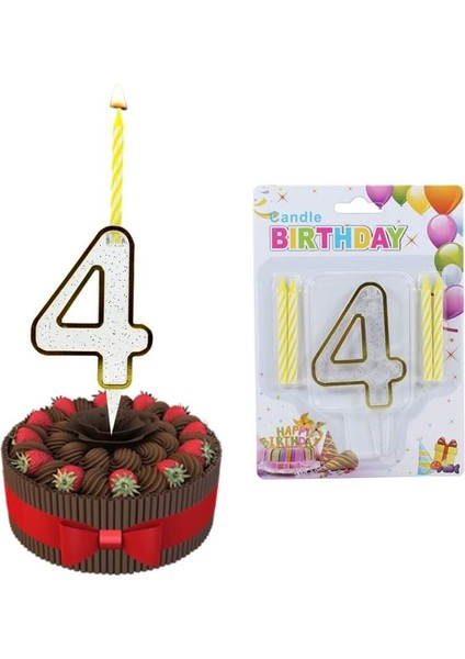 4 Rakam Şeffaf Mumluk ve 4 adet MuM modelleri