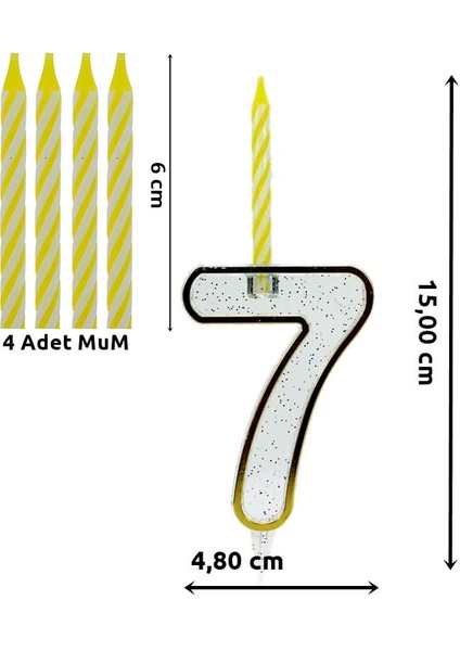 7 Rakam Şeffaf Mumluk ve 4 adet MuM fiyatları
