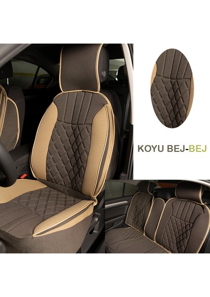 Elegance 5'li Minder Koyu Bej-Bej / KLMNY540