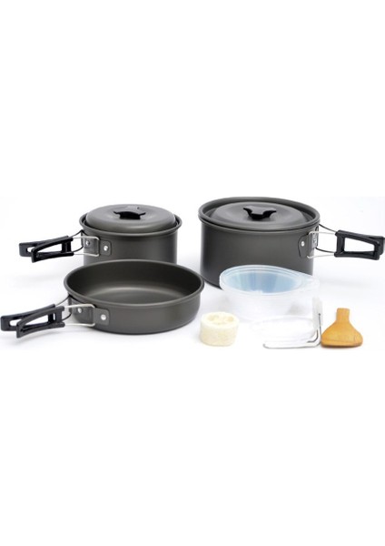 Açık Tırmanma Taşınabilir Pot Kamp Piknik Barbekü Için Tencere Seti (Yurt Dışından)