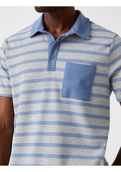 Cepli Çizgili Polo Yaka Tişört indirimleri