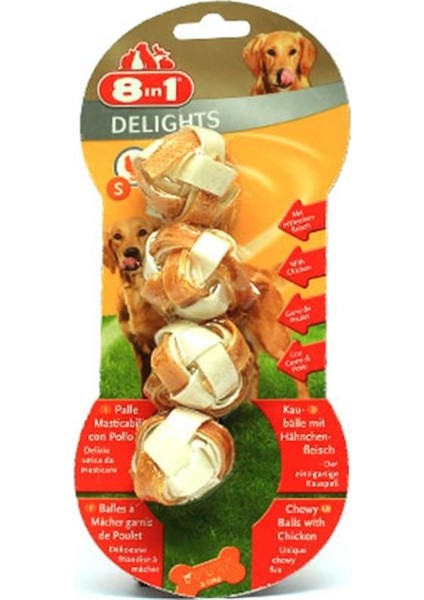 Delights Bones Köpekler Için Ağız Bakım Kemiği Çiğneme Topu Small 4 Adet x 4 Adet fiyatları
