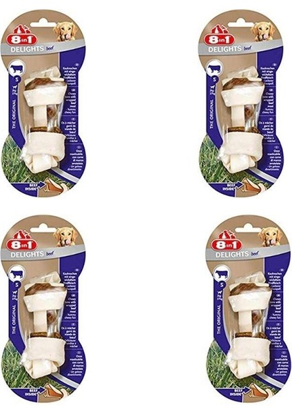 Delights Bones Biftekli Köpekler Için Ağız Bakım Kemiği Small x 4 Adet