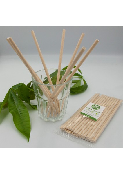 Ecostuff Kağıt Pipet 06 x 197 mm Kraft 25 Adet