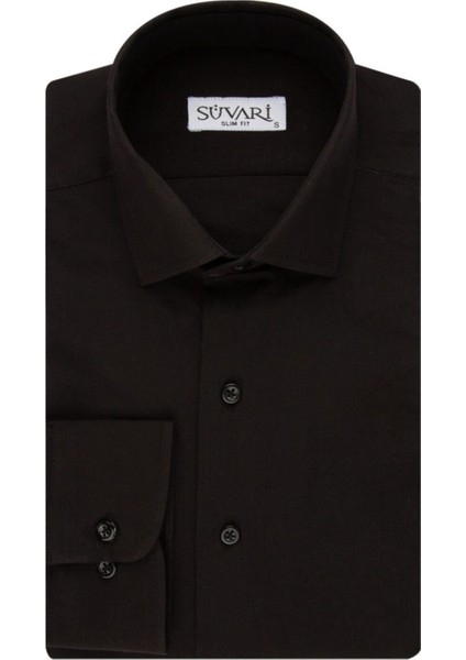 Slim Fit Açık Mavi Erkek Düz Gömlek