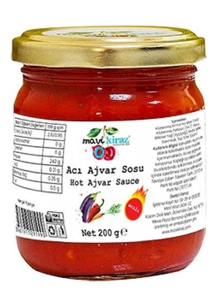 Mavi Kiraz Acı Ajvar Sosu 200 gr