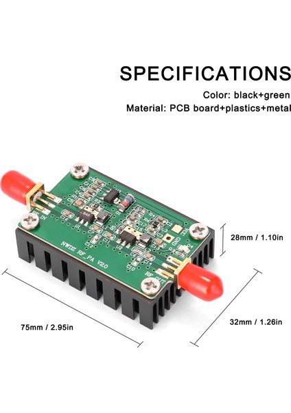 2MHZ-700MHZ 3W Rf Güç Amplifikatörü Geniş Bant Pratik (Yurt Dışından)