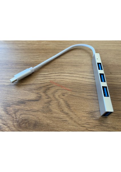 Macbook Uyumlu Type-C To USB 4 Port Hub USB 3.0 - Çevirici Adaptör Metal USB Hub