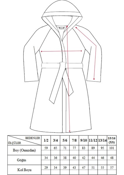 Lüks Kapşonlu Çocuk Bornoz % 100 Pamuklu