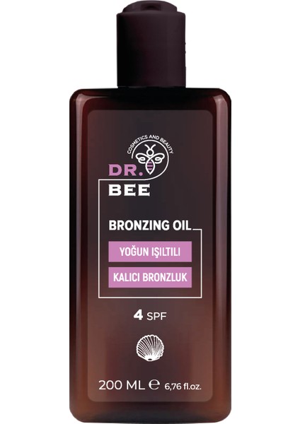 Dr. Bee Yoğun Işıltılı Bronzlaştırıcı Yağ Spf 4+ Hafif Koyu Tenliler Için