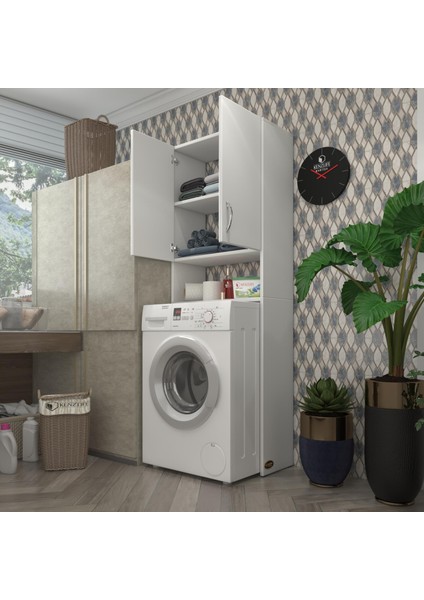 Kenzlife çamaşır makinesi dolabı avdotya byz 180x066x30 banyo ofis