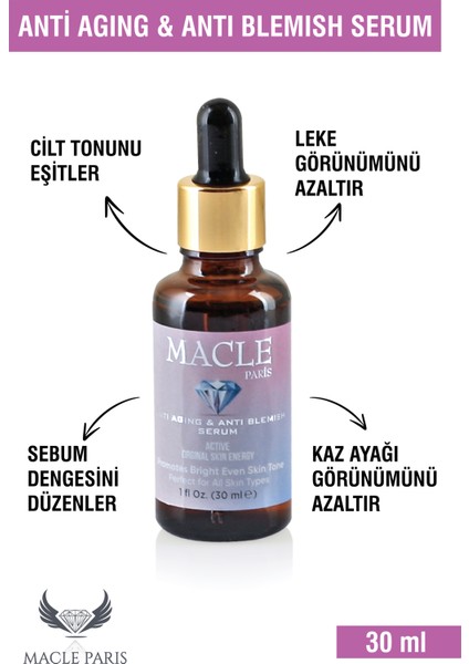 Leke & Canlandırma + Saten Cilt %20 C Vitamini + Hyaluronik Asit 30ML