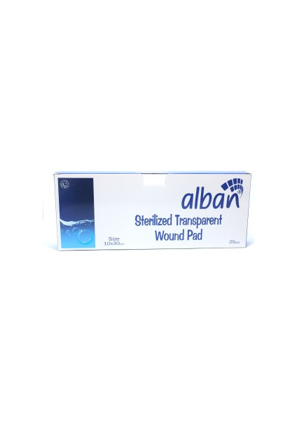 Steril Şeffaf yaara Pedi-Banyo Bandı 10x30 Cm 25'Li