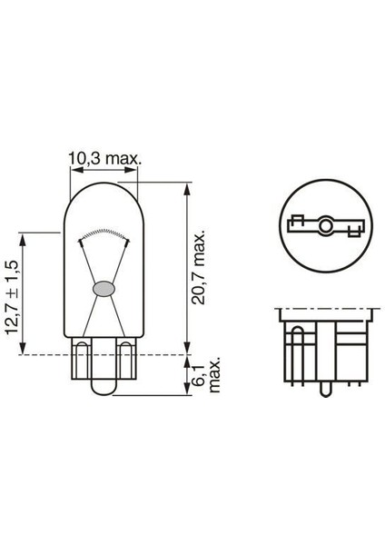 Eco Dipsiz Ampul 12V 5W T10 W5W 10'lu Paket