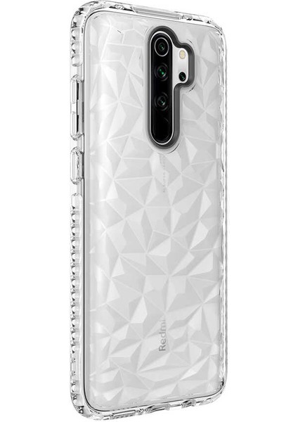 Xiaomi Redmi Note 8 Pro Uyumlu Kılıf Prizmatik Tasarım Dayanıklı Kenarlar Şık Tasarım Kılıf