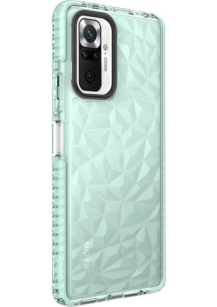 Xiaomi Redmi Note 10 Pro Uyumlu Kılıf Prizmatik Tasarım Dayanıklı Kenarlar Şık Tasarım Kılıf