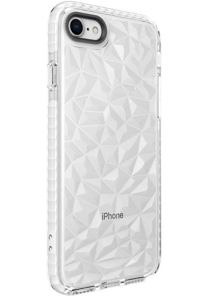Apple iPhone 8 Uyumlu Kılıf Prizmatik Tasarım Dayanıklı Kenarlar Şık Tasarım Kılıf