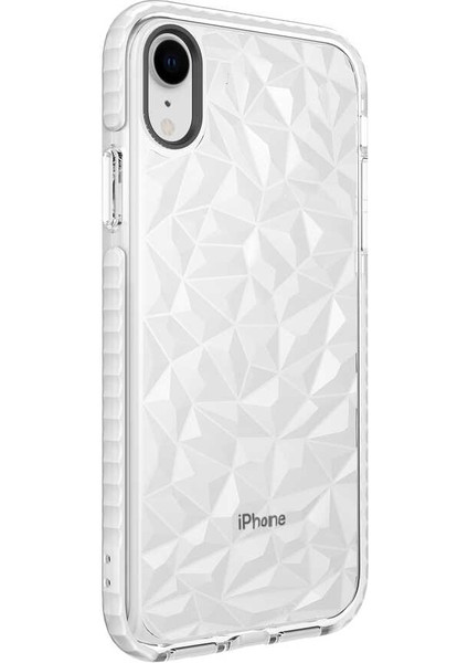 Apple iPhone Xr 6.1 Uyumlu Kılıf Prizmatik Tasarım Dayanıklı Kenarlar Şık Tasarım Kılıf