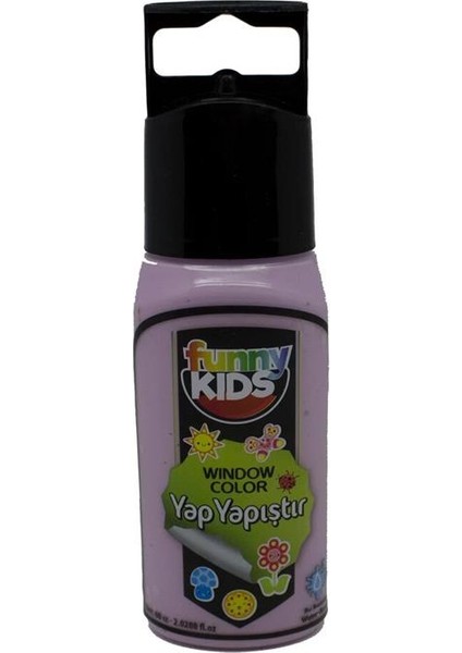 Funny Kids Yap Yapıştır Cam Boyası 60CC - 7512 Lila