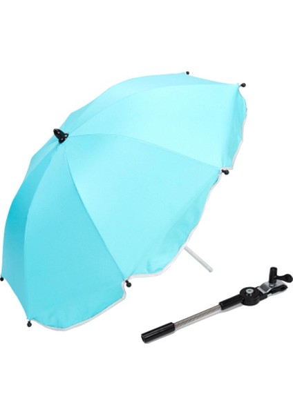 Bebek Arabası Pram Puset Güneş Koruyucu Şemsiye Gölge Klip Taşınabilir Mavi (Yurt Dışından)