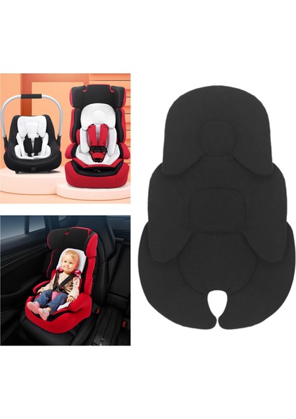 Çocuk Arabası Yastık Araba Koltuğu Eklemek Polar Polar Buggy Pushchair Pram Siyah Için (Yurt Dışından)