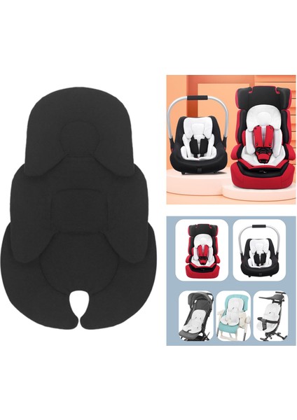 Çocuk Arabası Yastık Araba Koltuğu Eklemek Polar Polar Buggy Pushchair Pram Siyah Için (Yurt Dışından)