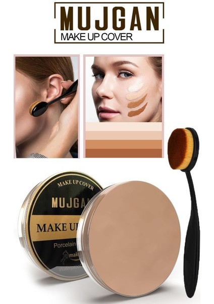 Make Up Cover Porselen Kapatıcı + Klasik Kaşık Fırça