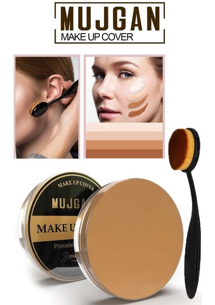 Make Up Cover Porselen Kapatıcı + Klasik Kaşık Fırça