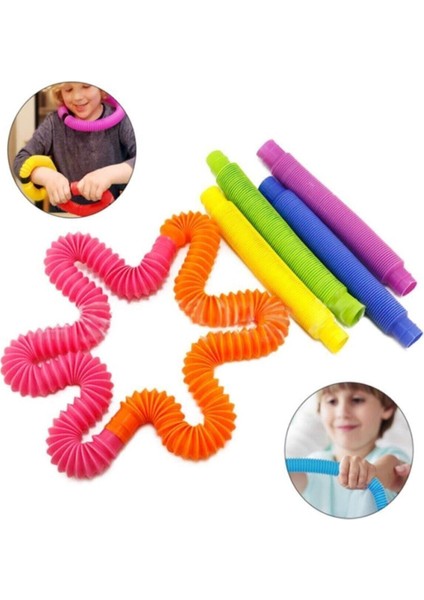 6 Adet Pop Tube Duyusal Oyuncak Fidget Zihinsel Eğitici