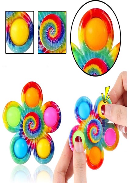Stres Çarkı Pop It Push Bubble Fidget Stres Çarklı Popit Simple Dimple Oyuncak 1 Adet