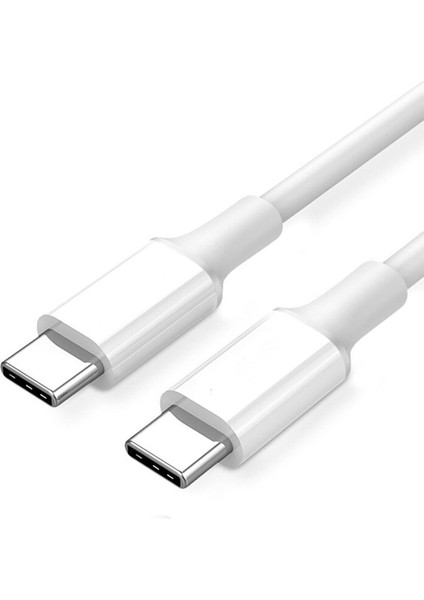 1 Metre 2.4 Amper Hızlı Şarj Apple Macbook Samsung Xiaomi Huawei Uyumlu USB Type-C - USB Type-C Kablosu USB C Şarj Kablosu
