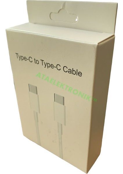 1 Metre 2.4 Amper Hızlı Şarj Apple Macbook Samsung Xiaomi Huawei Uyumlu USB Type-C - USB Type-C Kablosu USB C Şarj Kablosu fiyatları